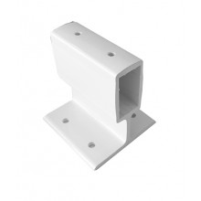 SUPPORT OF ALUMINIUM FOR PROFILE OF SQUARE RAIL OF 40X20 WHITE