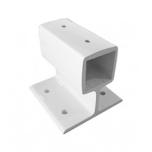 SUPPORT OF ALUMINIUM FOR PROFILE OF SQUARE RAIL OF 30X30 WHITE