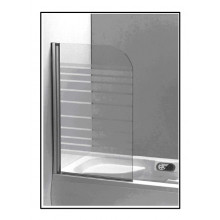 BATH DOOR JAVEA SHINE SILVER FINISHING WITH PRINTED GLASS  RIGHT HAND 