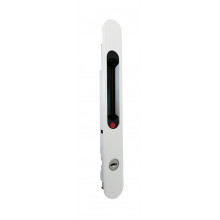 DOUBLE PERIMETER SLIDING LOCK 4308 WITH NAIL AND WITH KEY WHITE