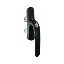 OPPERATING HANDLE 328 WITH KEY BLACK  57MM   OUTSIDE OPENING 