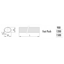 BARRA ANTIPANICO FAST PUSH 1.07007.15.0 ROJA 1500mm CS