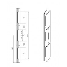 BLACK SLIDING LOCK 9540 24 3 POINTS WITH HANDLE