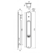 WHITE SLIDING LOCK 2170 WITH PERIMETER NAIL