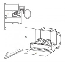 SWINGING LOCK 11216  INOX LOOK 