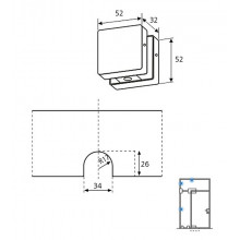 ANCLAJE VIDRIO A PARED PF019 ELEGANCE INOX BRILLO GD