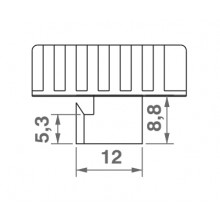 SOPORTE 1135 JPM NEGRO DERECHA LAMA OVALINA  M 7E   3000 uds 