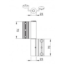 BISAGRA PUERTA CE SLIM RAPID 8060 PLATA 120KG E.I. MS