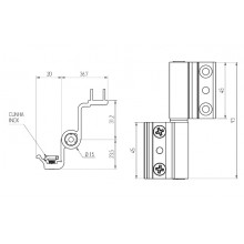 BISAGRA CANAL 16 D1044.6 BLANCA DB