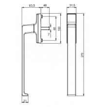 DOUBLE HANDLE 3080.1 INOX  ITALIA 