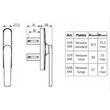 CREMONA 329 PLANA ARGENT UNE OUVERTURE  EXT RIEURE UNE PELLE 37MM