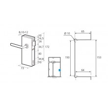 CERRADURA G.0RR SOLO PICAPORTE INOX BRILLO   JUEGO MANILLAS GD