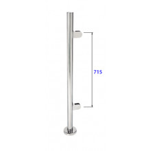 POSTE DOS PINZAS 38.1520 IBR  XC44302P E  INOX BRILLO AISI 316 TUBO 43MM IN