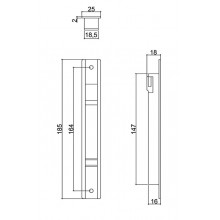 SMALL SLIDING LOCK WITHOUT SPRING BLACK