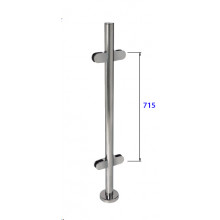 POSTE CUATRO PINZAS 180 38.1502 ISA  EC24204P  INOX SATINADO AISI 304 TUBO 42 4MM IN