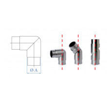 CODO ARTICULADO 38.2040 IBR  X441 43  INOX BRILLO AISI 316 TUBO 43MM IN