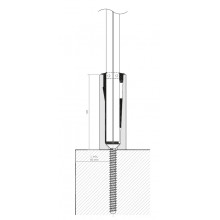 BARANDILLA INFINITY GLASS U 38.7150 016 A SUELO ANODIZADO PLATA VIDRIO 8 8 EX