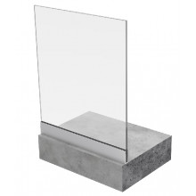 BARANDILLA INFINITY GLASS U 38.7150 020 A SUELO ANODIZADO PLATA VIDRIO 10 10 EX