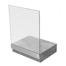 BARANDILLA INFINITY GLASS U 38.7160 016 A PARED ANODIZADO PLATA VIDRIO 8 8 EX