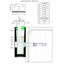 BARANDILLA INFINITY GLASS U 38.7160 016 A PARED ANODIZADO PLATA VIDRIO 8 8 EX