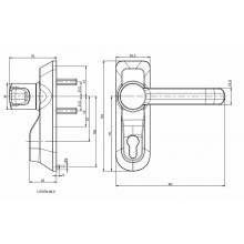 MANILLA CON LLAVE ANTIPANICO 07078.68 NEGRA CS