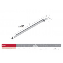 A RATEUR TRIMVENT 90  16MM  300MM ANODIZ  ARGENT