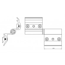 PAUMELLE 1060.1  INOX S RIE NATIONALE 4020 GAUCHE AXE INOX   PLATINE ALUMINIUM