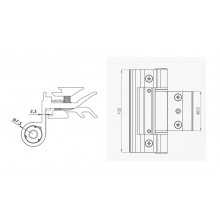 PAUMELLE RENFORC  1060.3  NOIR S RIE NATIONALE 4020  AXE INOX   PLATINE ALUMINIUM