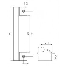 HANDLE 4310 FOR LOCK 4308 WHITE