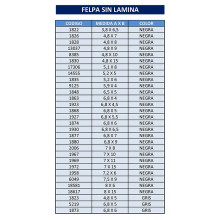 A. TABLA FELPA SIN LAMINA