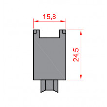 ADJUSTABLE ZAMAK WHEEL WITH NEEDLE BEARING S 640