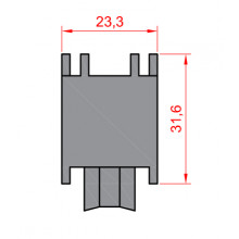 ADJUSTABLE ZAMAK WHEEL WITH NEEDLE BEARING S 70000