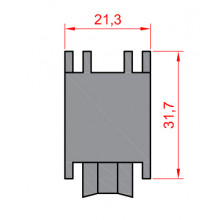 ADJUSTABLE ZAMAK WHEEL WITH BALL BEARING S 800