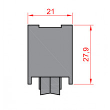 ADJUSTABLE ZAMAK WHEEL S AL 14  RUEZAMAL14 