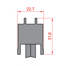 ADJUSTABLE ZAMAK WHEEL S G 75  RUEZAMG75 