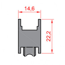 ADJUSTABLE ZAMAK WHEEL S BL  RUEZAMBL 