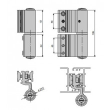 VELOX TOP HINGE ANODIZED INOX 0552006 FPM