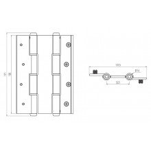 SWINGING HINGE SET IN INOX COLOUR