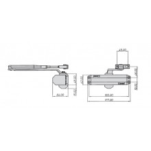 FERME PORTES DC130 ARGENT AVEC R TENTION