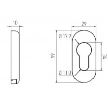 EMBELLECEDOR CILINDRO SEGURIDAD M69  3700 22  BLANCO GN