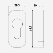 EMBELLECEDOR CILINDRO SEGURIDAD CUADRO 5000 RAL 7016 TXT MR