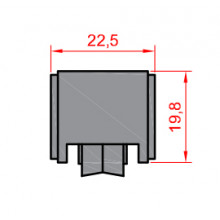 RUEDA S IT 205 3700 CP ANICOLOR TANDEM ZAMAK REGULABLE  ROD. AGUJAS