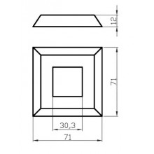 BANISTER BASE COVER SILVER 30X30