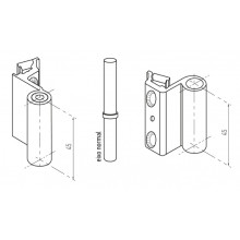 BISAGRA CE 2  HOJA 5060 INOX DERECHA E.I. MR