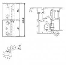 HINGE 1121 BLACK RIGHT HAND SAVIO