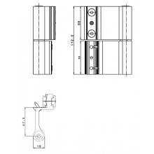 HINGE VENICE BABY BLACK CE 4TH LEAF 5603Q