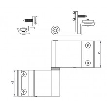 HINGE 1090 BALAN O  WHITE COLOUR  4TH LEAF  LEFT HAND