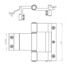 BISAGRA TRIPLE 4020 4  HOJA 1080.1 BLANCA E.I. DB