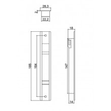 BLACK BIG SLIDING LOCK WITH SPRING PG