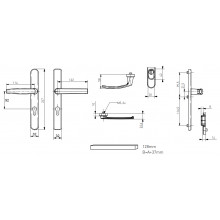 DOOR HANDLE   FLAT HANDLE 185.9016.32.92 WHITE